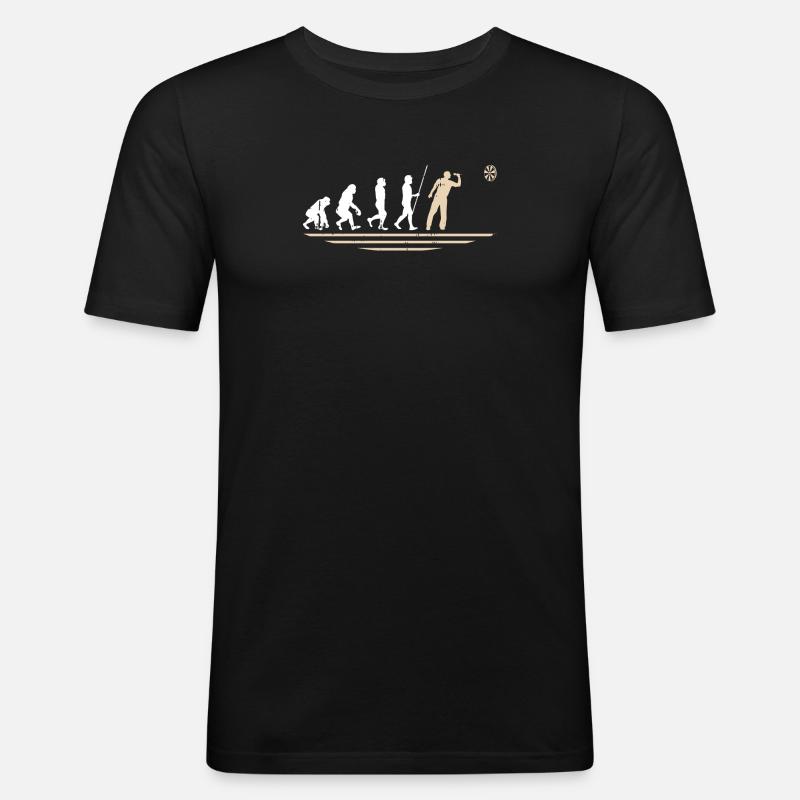 Darting Dartist Darted Evolution Dart - Men's Slim Fit T-Shirt - black