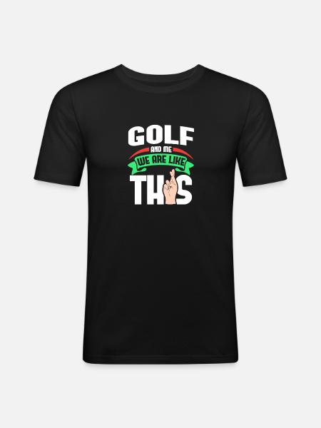 Golf Me sont comme - T-shirt près du corps Homme - noir