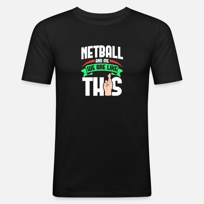 Netball moi, c’est comme - T-shirt près du corps Homme - noir