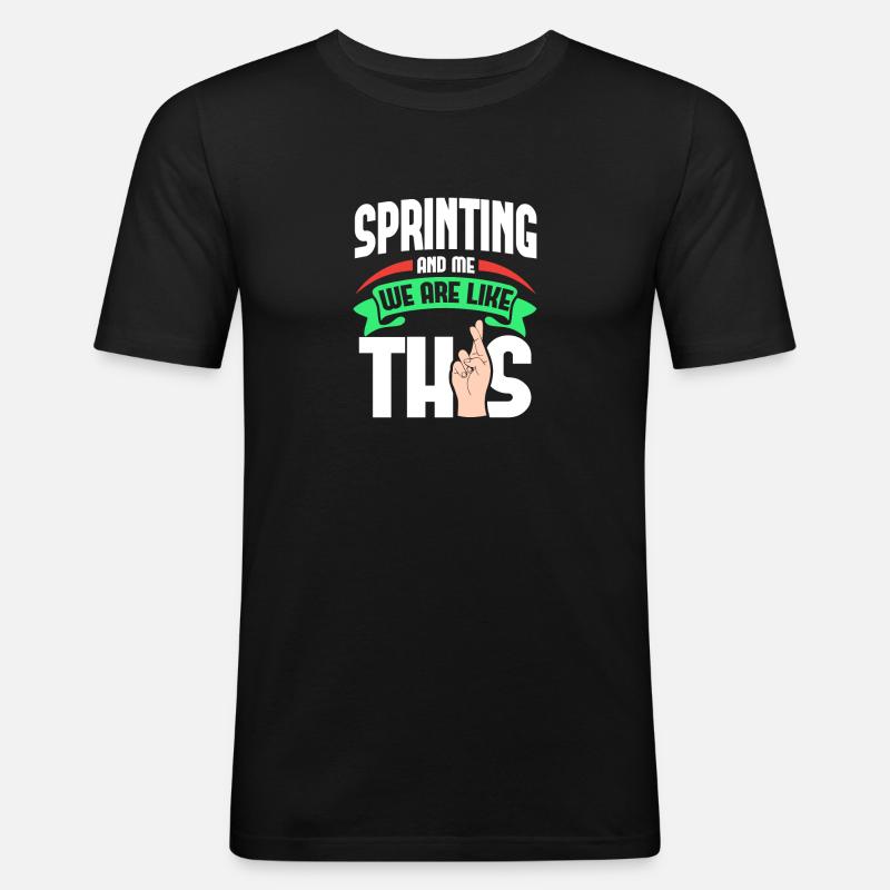 Sprinter Me sont comme - T-shirt près du corps Homme - noir