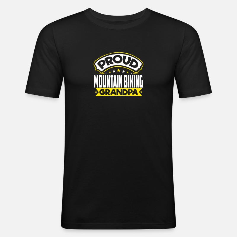 Sports Papi VTT Papi - T-shirt près du corps Homme - noir