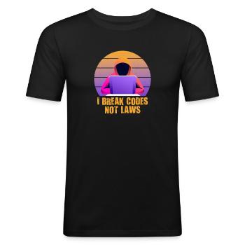 Cybersicherheitsexpertise von ethischen Hackern - Männer Slim Fit T-Shirt - Schwarz - Vorne - Nik (191cm)