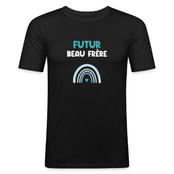 Future rainbow brother-in-law - Men's Slim Fit T-Shirt - black - Front - Nik (191cm)