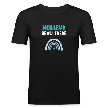 Best Rainbow Brother-in-Law - Men's Slim Fit T-Shirt - black - Front - Nik (191cm)