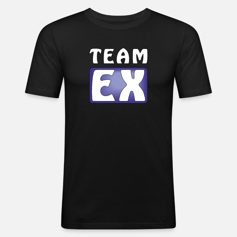 TEAM EX - Männer Slim Fit T-Shirt - Schwarz