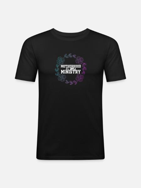 La maternité est mon ministère - T-shirt près du corps Homme - noir