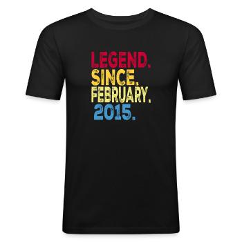 Légende depuis février 2015 Design For Kids, - T-shirt près du corps Homme - noir - Devant - Nik (191cm)