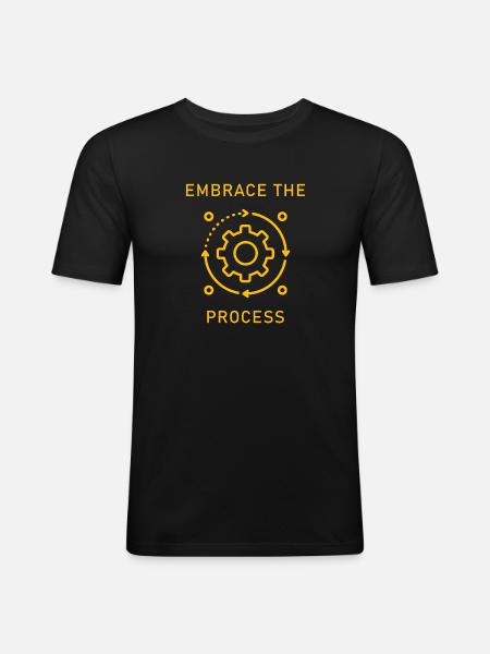 Japanese Kaizen Embrace The Process - Men's Slim Fit T-Shirt - black