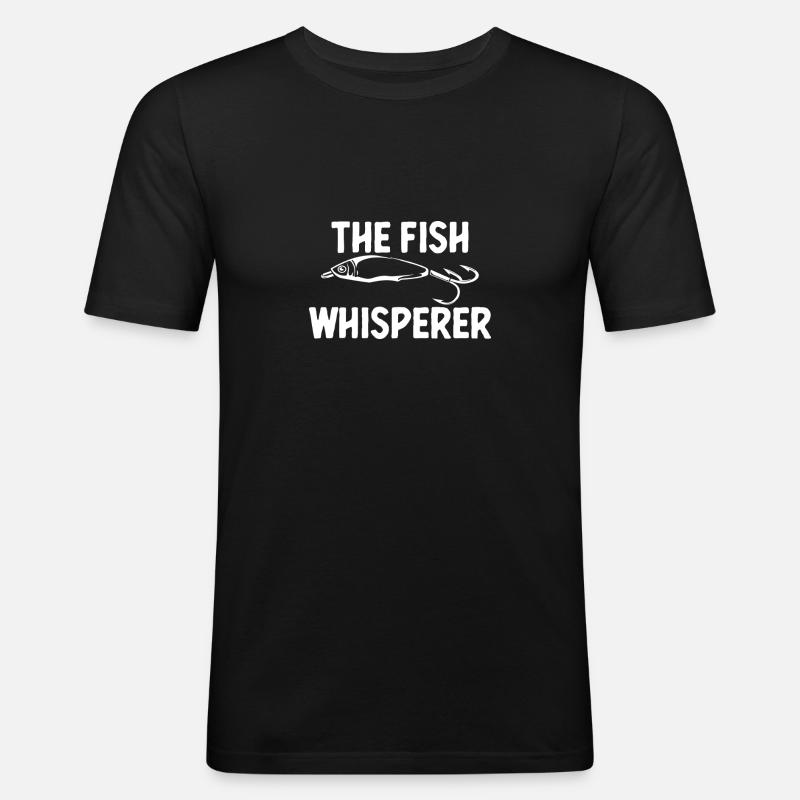 The Fish Whisperer - Männer Slim Fit T-Shirt - Schwarz