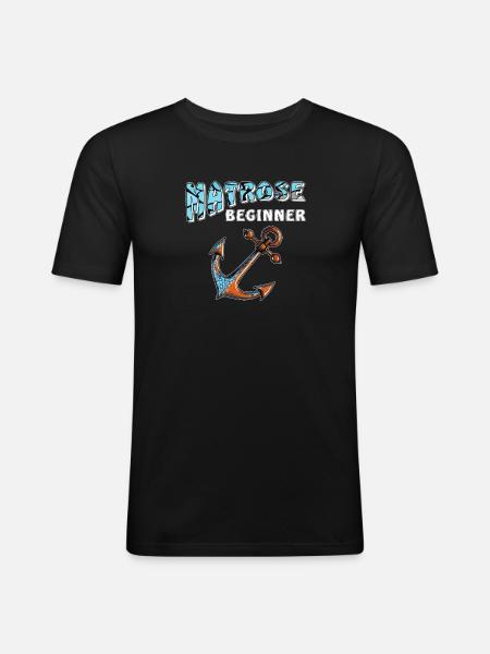 SCHIFFANKER MATROSE BEGINNER - Männer Slim Fit T-Shirt - Schwarz