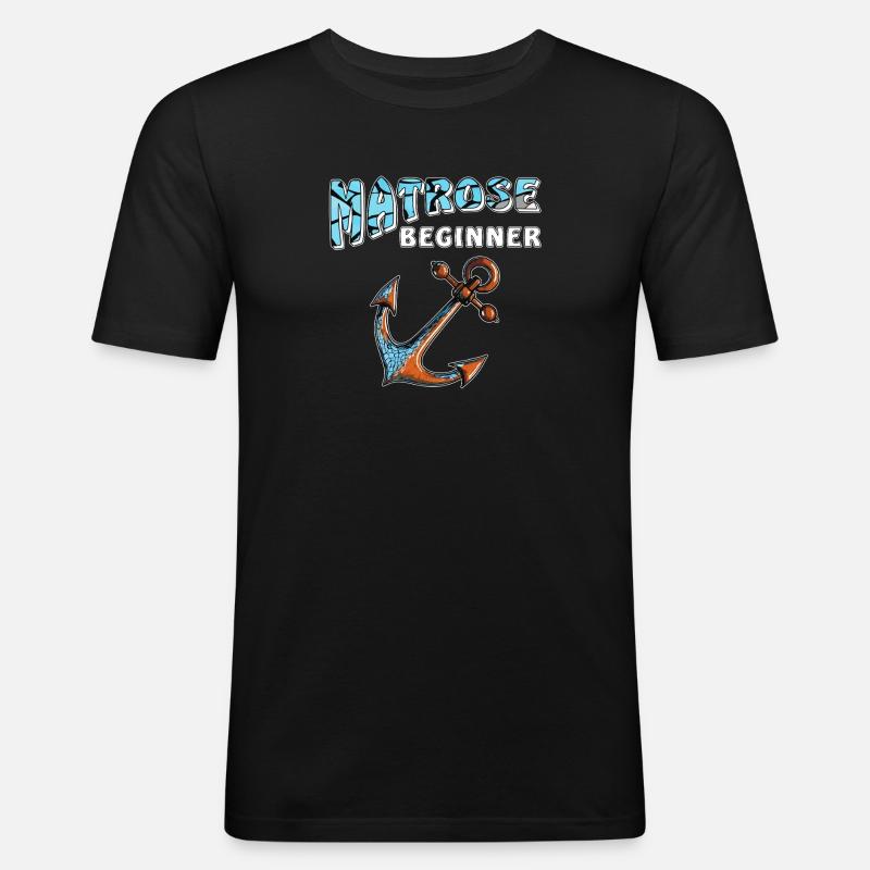 SCHIFFANKER MATROSE BEGINNER - Männer Slim Fit T-Shirt - Schwarz