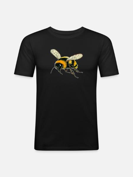 BUMBLEBEES CONTOUR - Men's Slim Fit T-Shirt - black