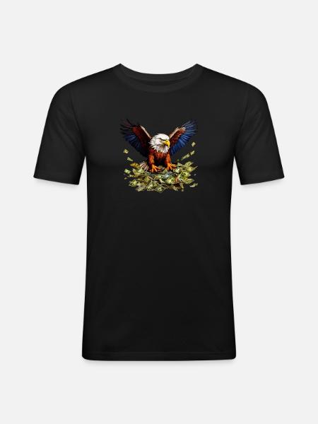 Eagle, Money - Men's Slim Fit T-Shirt - black
