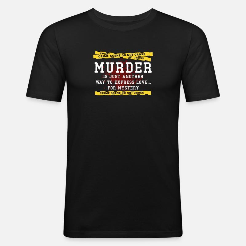 Murder Mystery Dinner Fun Night - Men's Slim Fit T-Shirt - black