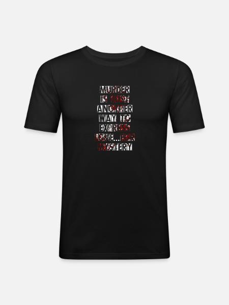 Murder Mystery Dinner Fun Night - Men's Slim Fit T-Shirt - black