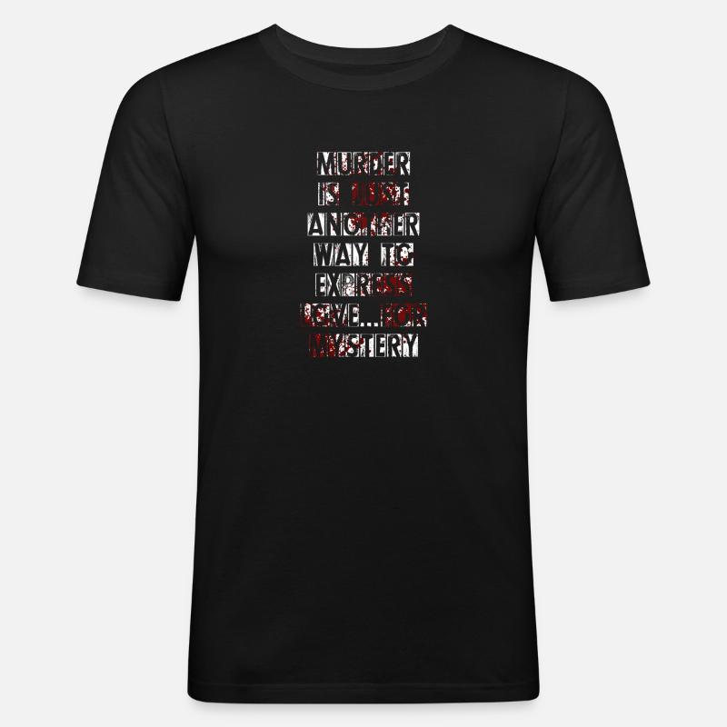 Murder Mystery Dinner Fun Night - Men's Slim Fit T-Shirt - black