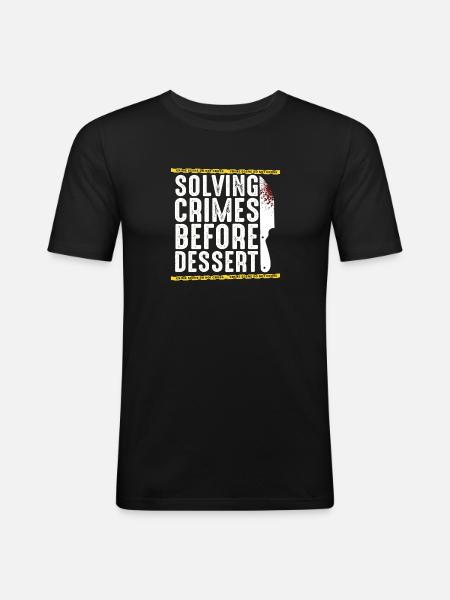 Murder Mystery Dinner Fun Night - Men's Slim Fit T-Shirt - black