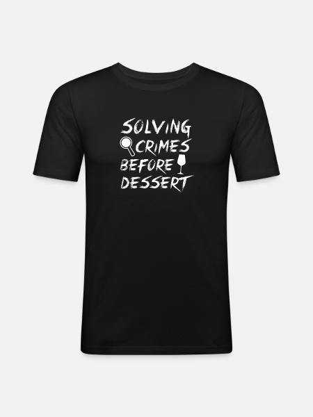 Murder Mystery Dinner Fun Night - Men's Slim Fit T-Shirt - black