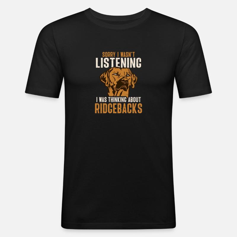 Rhodesian Ridgeback Hund - Männer Slim Fit T-Shirt - Schwarz