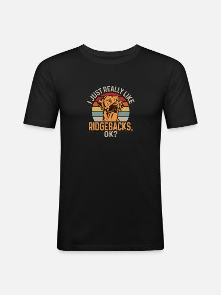 Rhodesian Ridgeback Dog - Men's Slim Fit T-Shirt - black