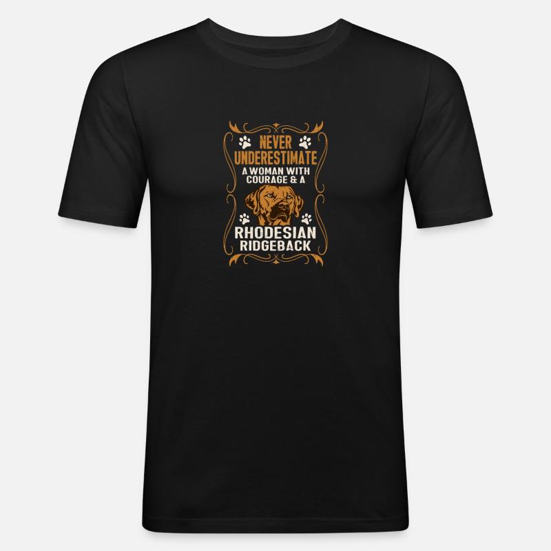Rhodesian Ridgeback Hund - Männer Slim Fit T-Shirt - Schwarz