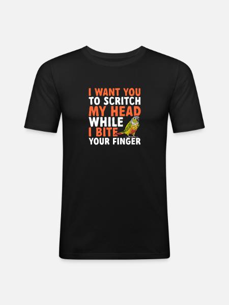 Molinasittich Parrot Bird Sun Parakeet - Men's Slim Fit T-Shirt - black