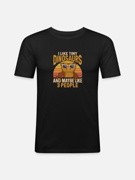 Crowned Gecko Lizard Reptile Herpetologist - Men's Slim Fit T-Shirt - black