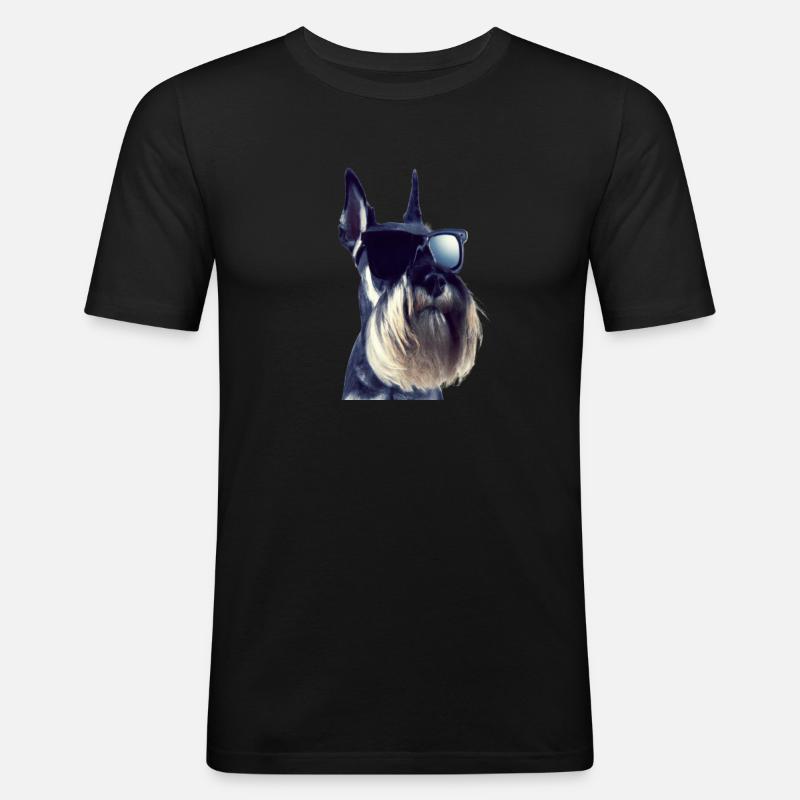 Miniature Schnauzer - Männer Slim Fit T-Shirt - Schwarz