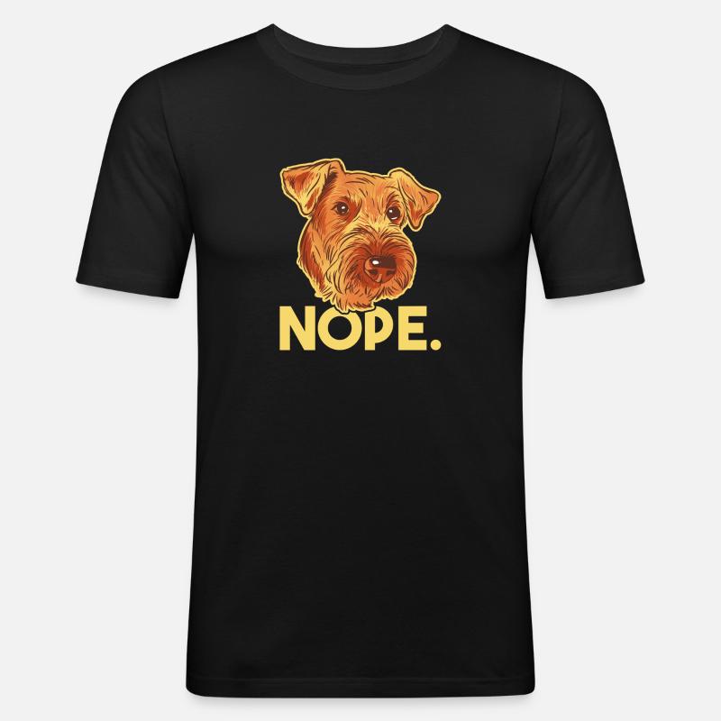 Airedale Terrier Hund - Männer Slim Fit T-Shirt - Schwarz