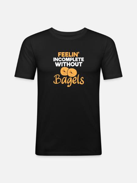 Bagel Disant Cadeau - T-shirt près du corps Homme - noir
