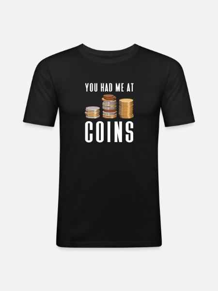 Numismatics Coin Collecting Gift - Men's Slim Fit T-Shirt - black