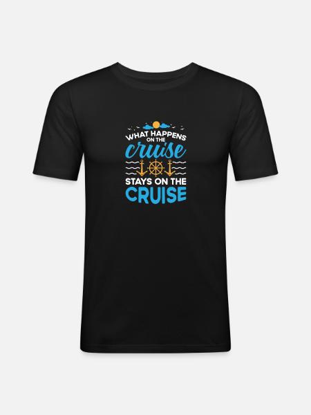 Croisière Croisière Vacances Mer - T-shirt près du corps Homme - noir