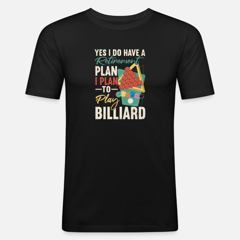 Billard billard billard - T-shirt près du corps Homme - noir