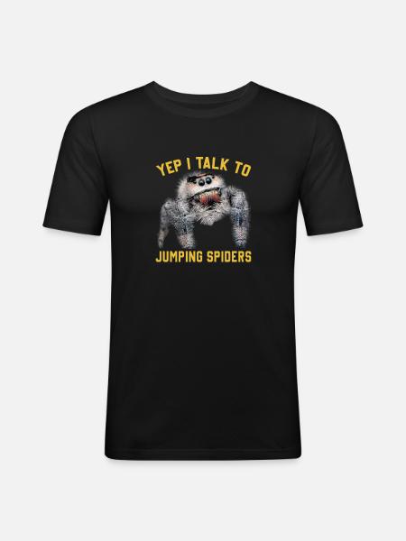 Kæledyrsejere hopper edderkopper samlinger - Herre Slim Fit T-Shirt - sort