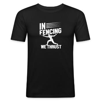 Bestes Team Fechten Leben Kampfsport Fechter - Männer Slim Fit T-Shirt - Schwarz - Vorne - Nik (191cm)