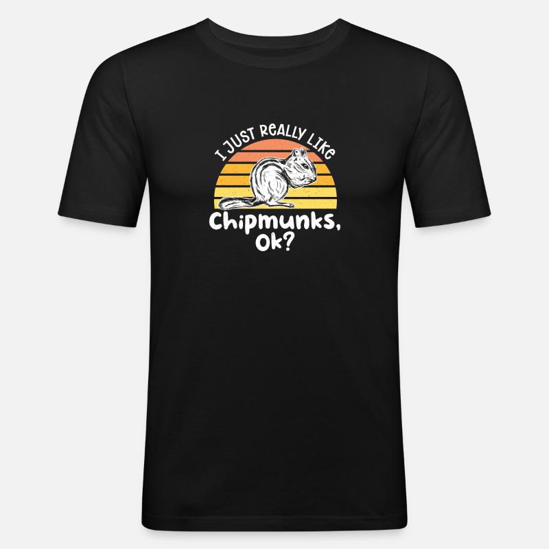 Cadeau de rongeur chipmunk - T-shirt près du corps Homme - noir