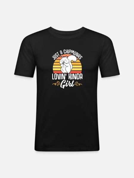 Cadeau de rongeur chipmunk - T-shirt près du corps Homme - noir