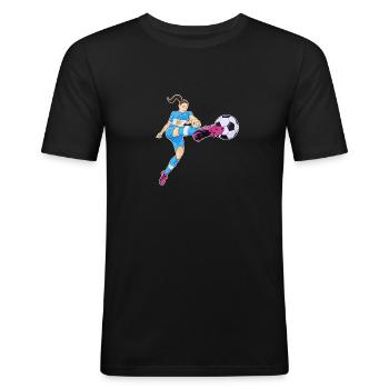 Équipe d’Argentine de football I Football - T-shirt près du corps Homme - noir - Devant - Nik (191cm)