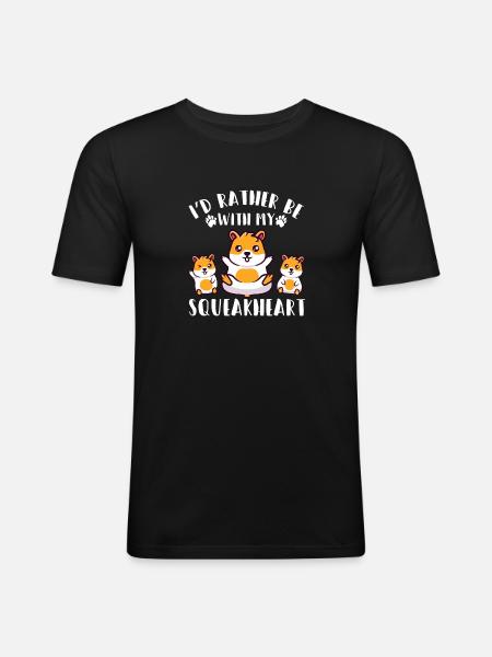 Hamster Gift Hamster Lovers - Men's Slim Fit T-Shirt - black