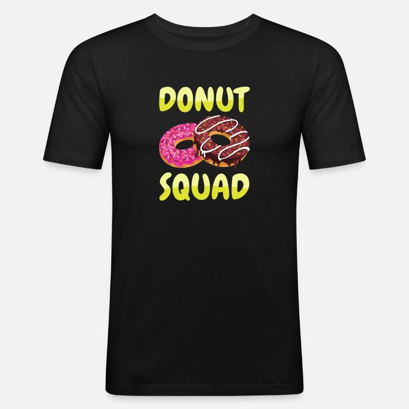 Donut Squad - Männer Slim Fit T-Shirt - Schwarz
