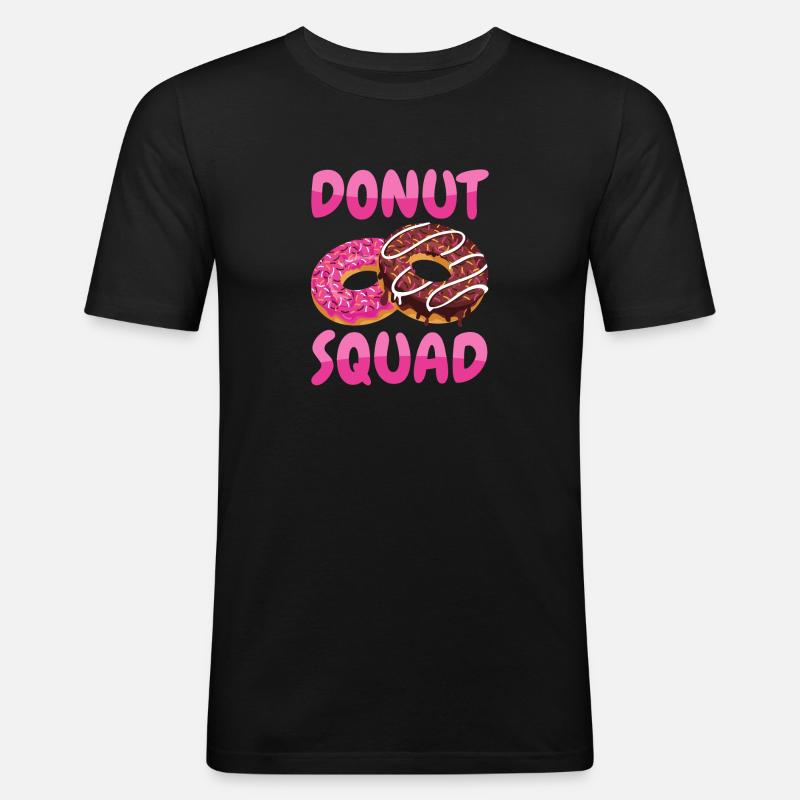 Donut Squad - Männer Slim Fit T-Shirt - Schwarz