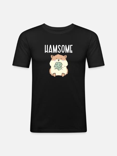 Hamster Gift Hamster Lovers - Men's Slim Fit T-Shirt - black