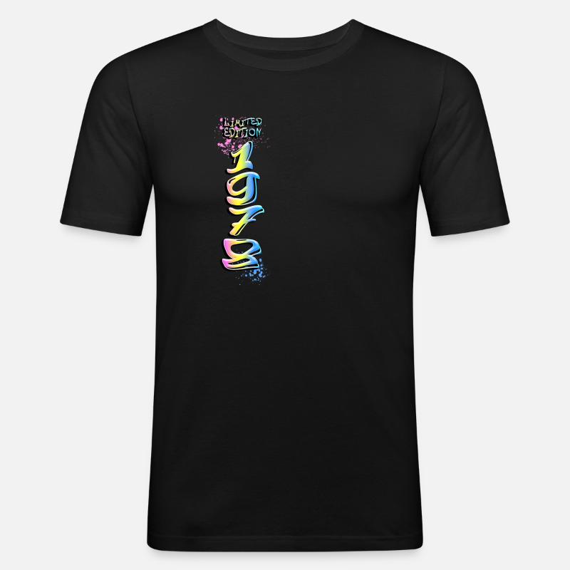 Édition limitée 1978 Graffiti - T-shirt près du corps Homme - noir