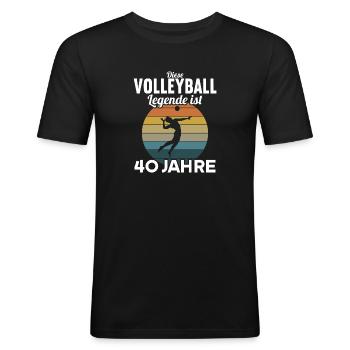 Diese Volleyball Legende 40 Jahre 40 Geburtstag - Männer Slim Fit T-Shirt - Schwarz - Vorne - Nik (191cm)