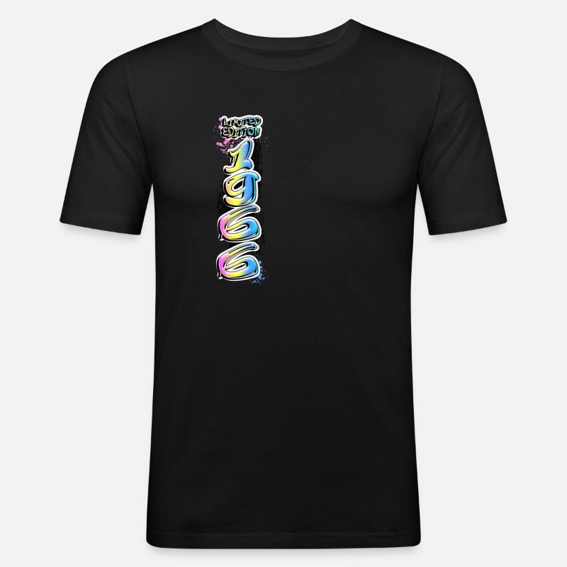 Édition limitée 1966 Graffiti - T-shirt près du corps Homme - noir