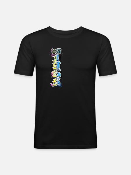 Édition limitée 1965 Graffiti - T-shirt près du corps Homme - noir
