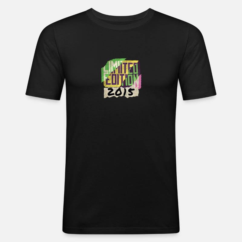 Limited Edition 2015 Graffiti - Männer Slim Fit T-Shirt - Schwarz
