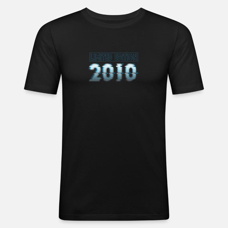 Limited Edition 2010 Graffiti - Männer Slim Fit T-Shirt - Schwarz