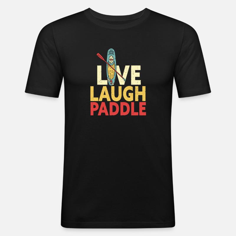 SUP Paddle Board Paddleboarding - Männer Slim Fit T-Shirt - Schwarz