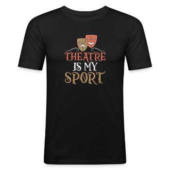 Actress Drama Broadway Musical Theater - Men's Slim Fit T-Shirt - black - Front - Nik (191cm)